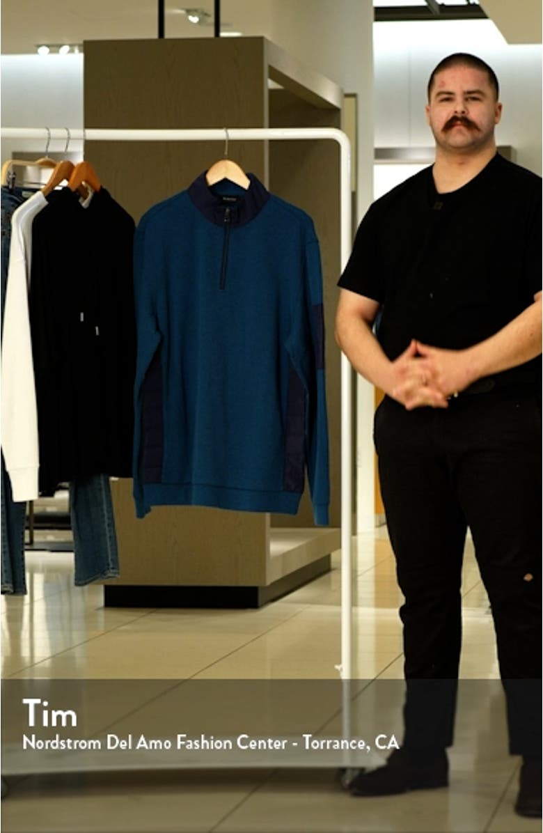 Mixed Media Quarter Zip Pullover, sales video thumbnail