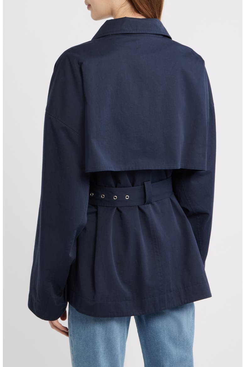 The Short Field Trench Jacket, Alternate, color, NAVY