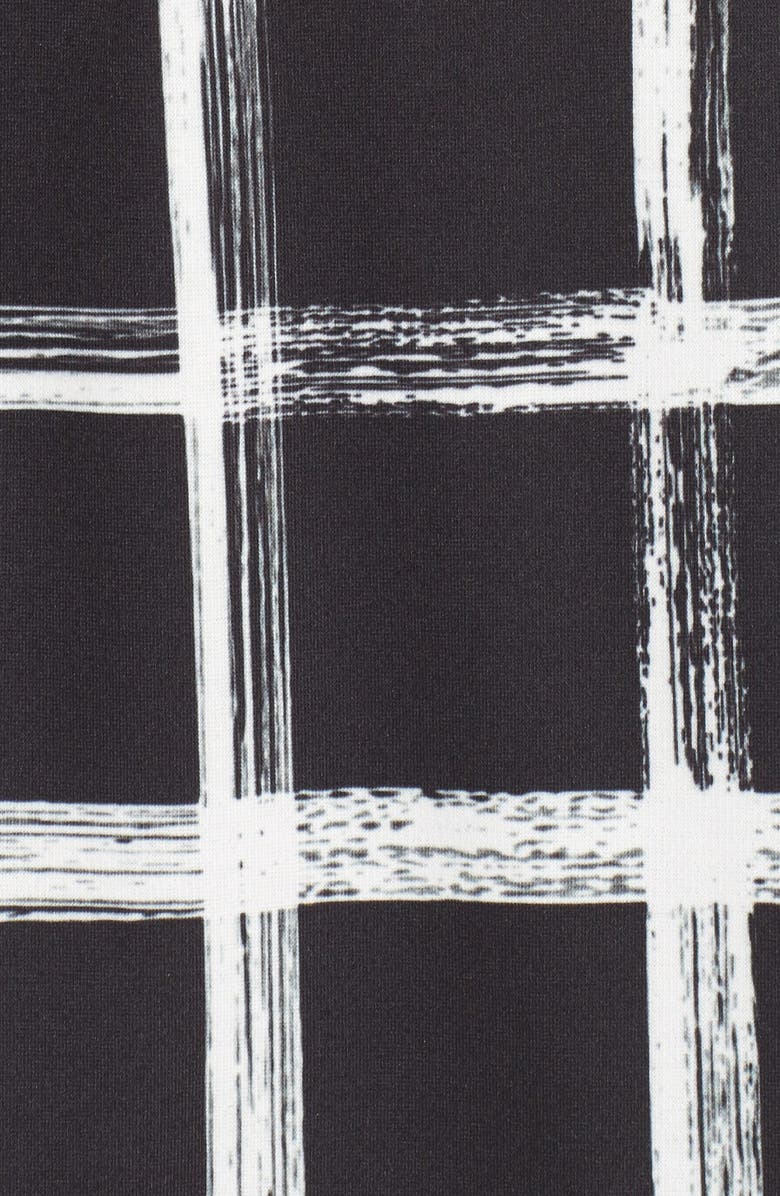 Eliza J Windowpane Print Ponte Shift Dress, Alternate, color,