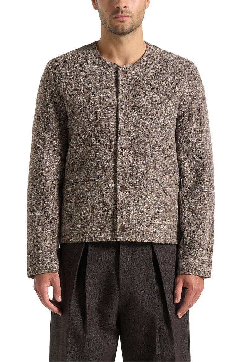 Melvin Textured Jacket, Alternate, color, Brown