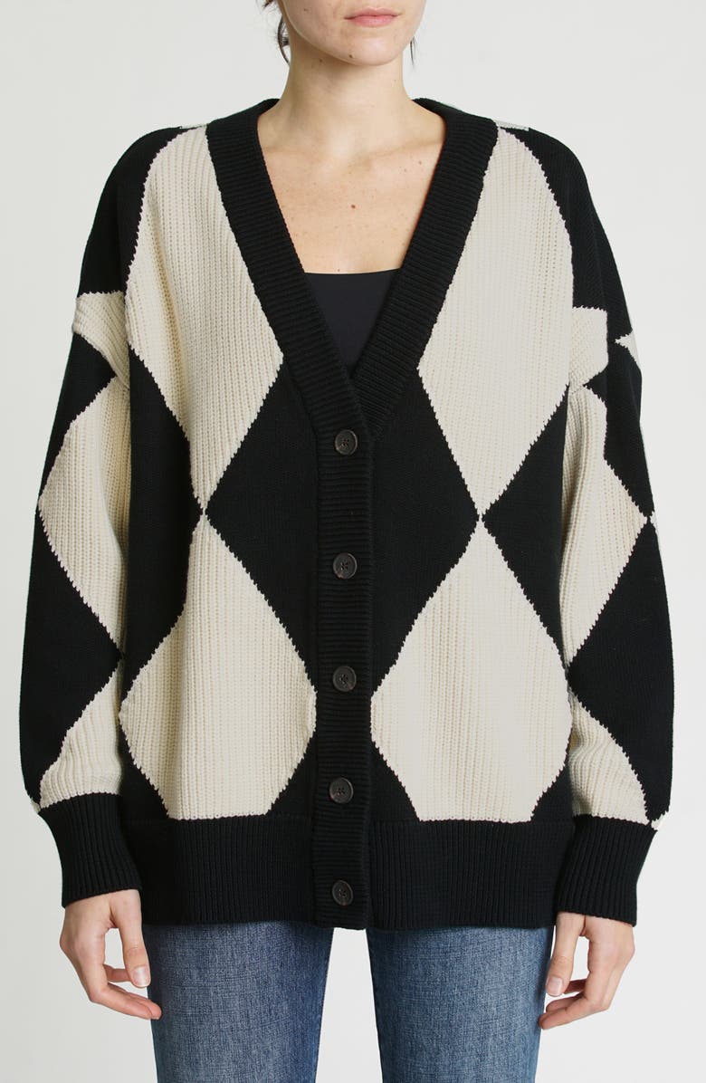 Pistola Evelyn Argyle Oversize Cotton Cardigan, Main, color, 
