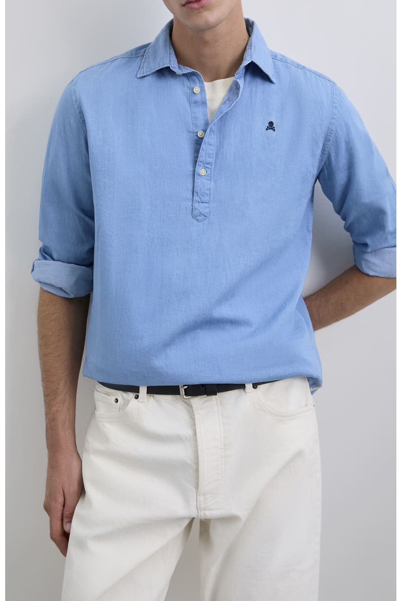 Alpha Polera Shirt, Main, color, Lightdenim