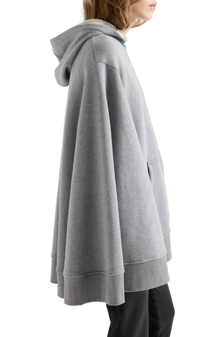 Oversized Full Zip Hoodie, Alternate, color, COTTON ASH