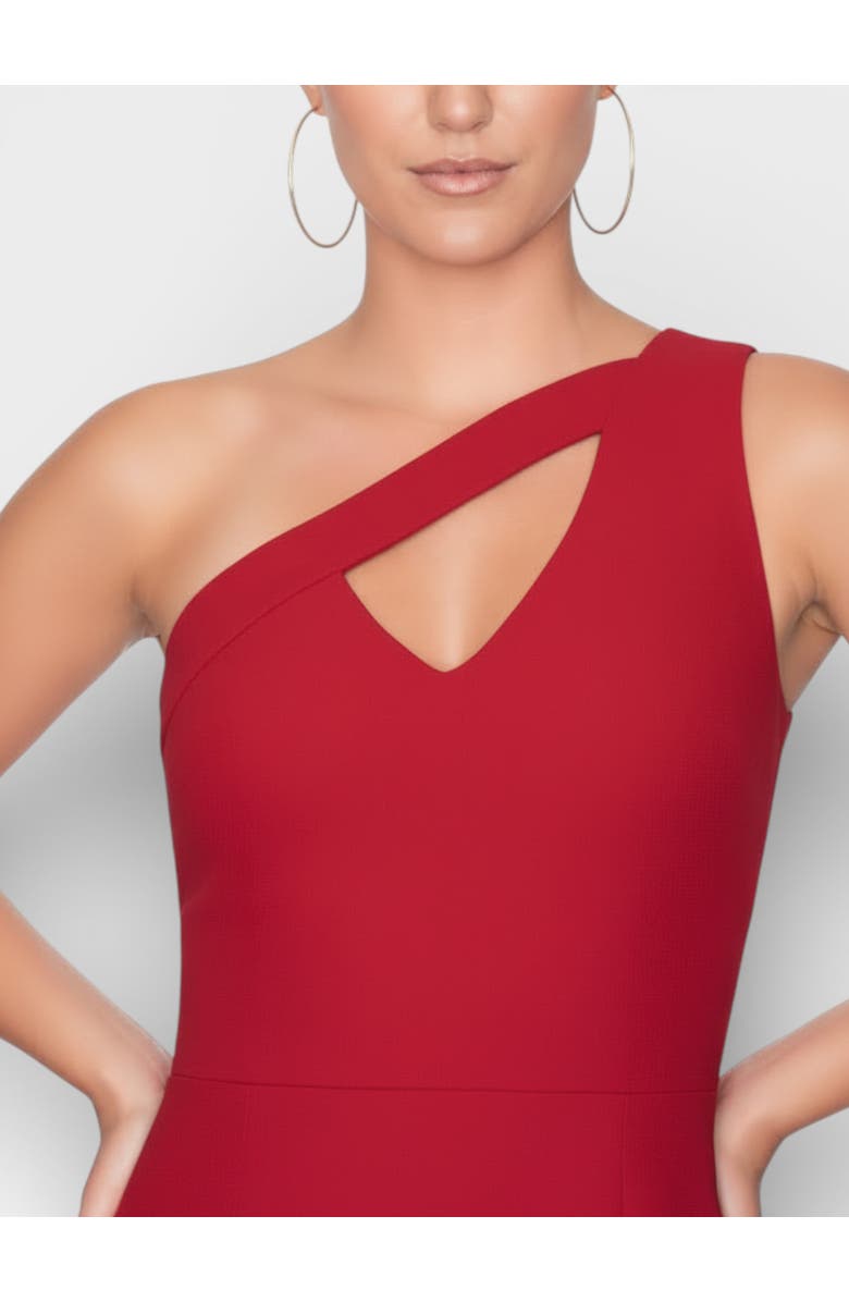 RACHEL Rachel Roy Lara One-Shoulder Midi Dress, Alternate, color, Racing Red