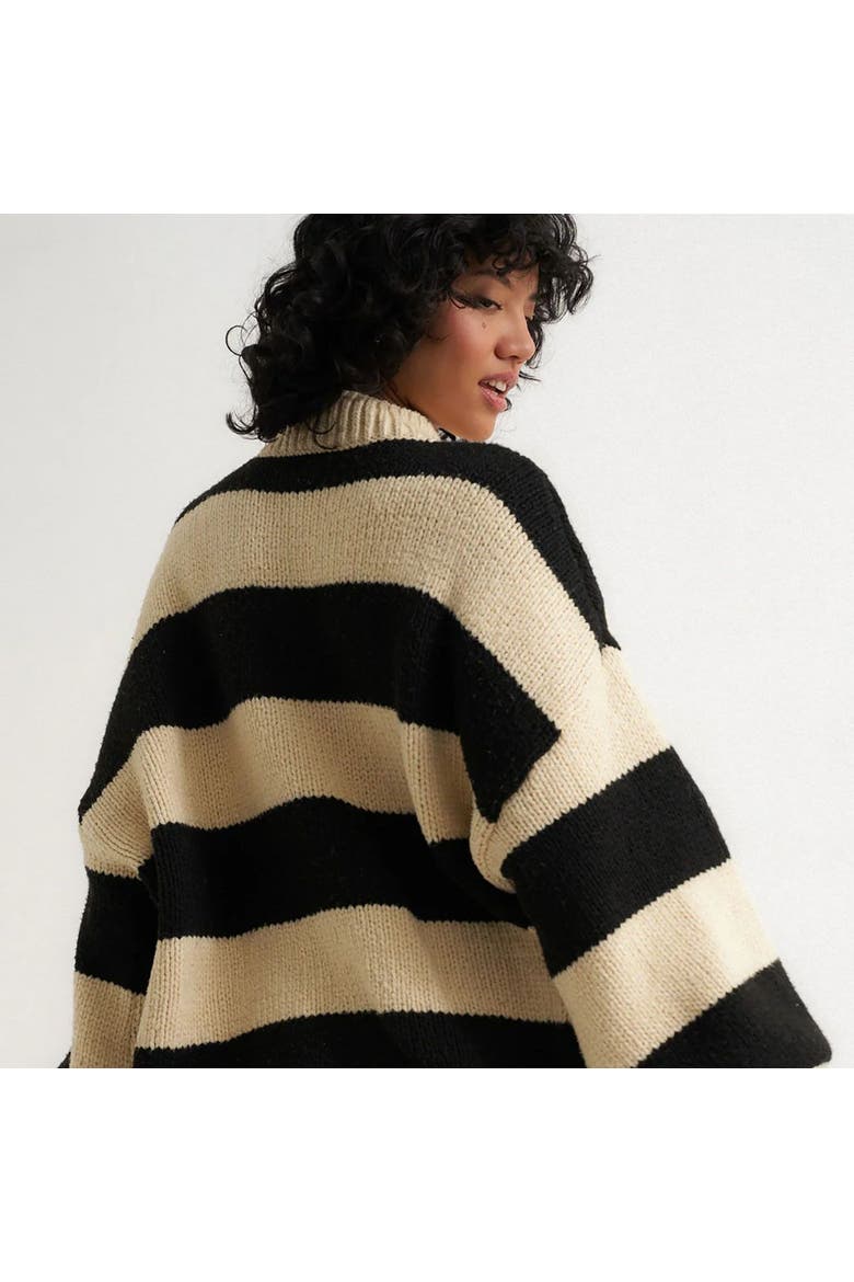 Bellamy Pullover Sweater - Women's, Alternate, color, Black Stripe