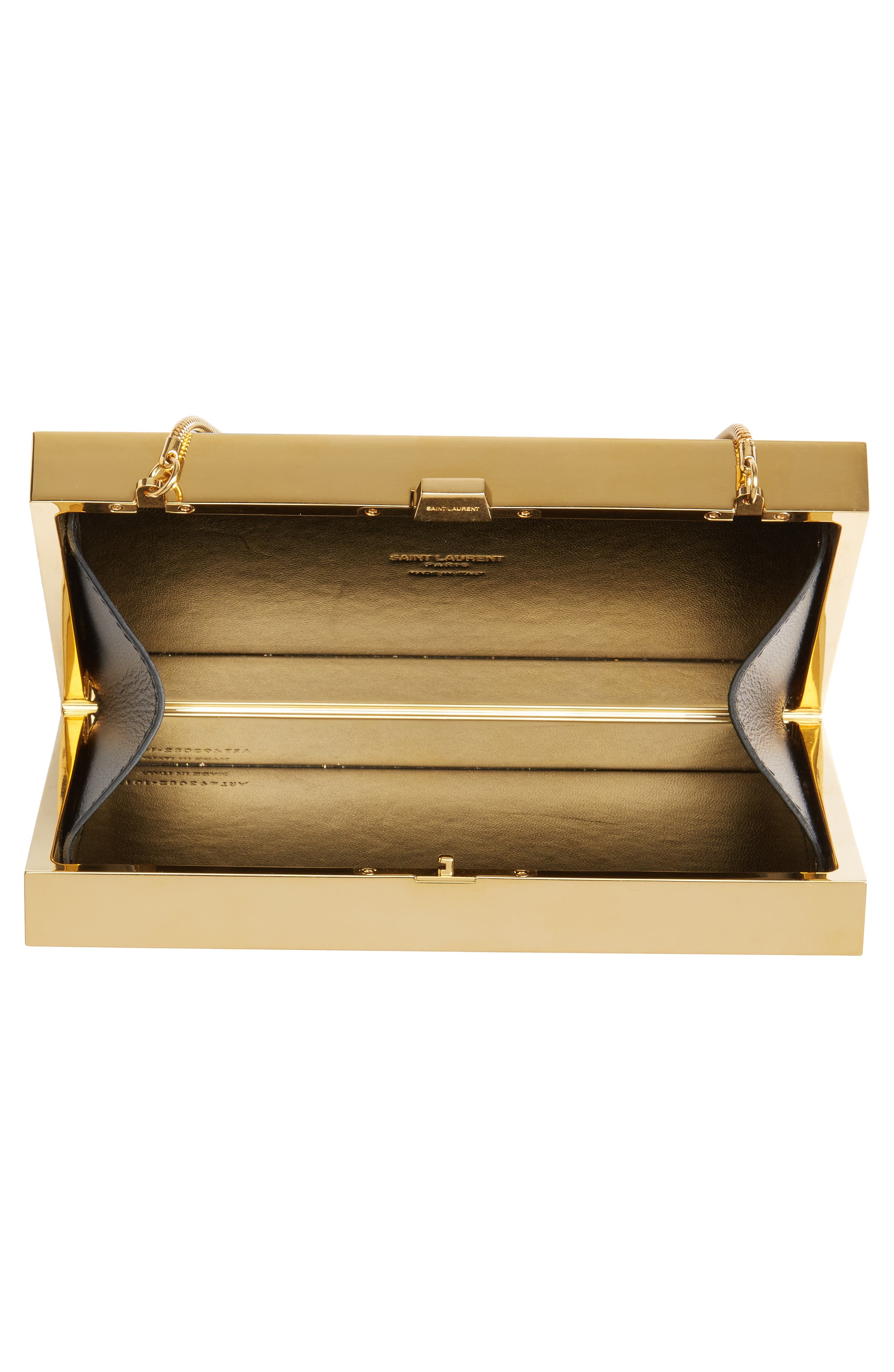 Saint Laurent Monogram Tuxedo Box Clutch, Alternate, color, 