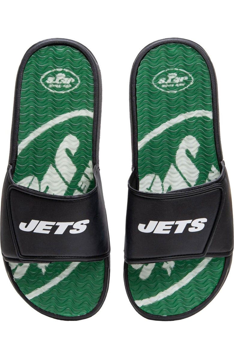 FOCO Men's FOCO New York Jets Wordmark Gel Slide Sandals, Alternate, color,