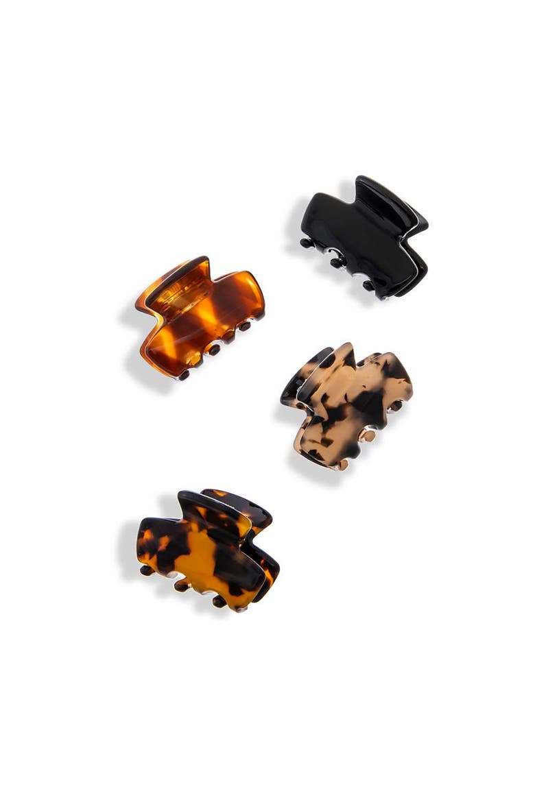 Neutral Classics Mini Claw Clip Set, Main, color, Black & Tortoise