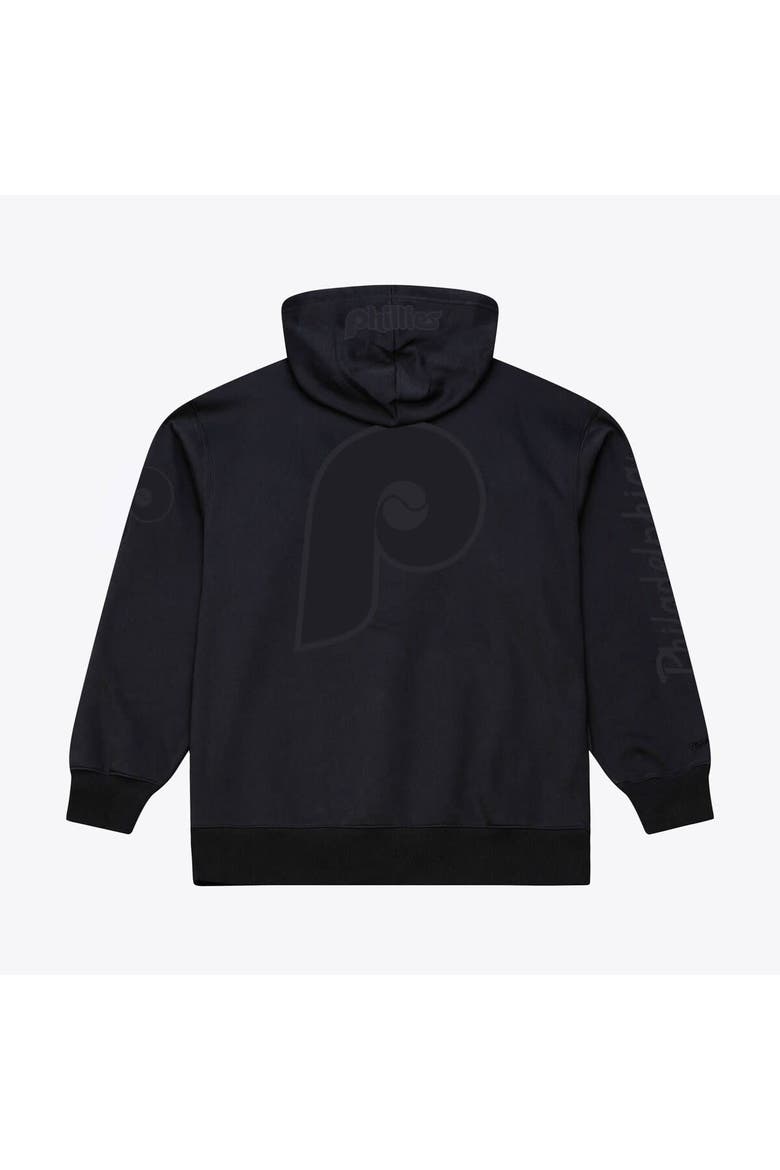 Men's Mitchell & Ness Black Philadelphia Phillies Phantom Fleece Hoodie, Alternate, color, Black