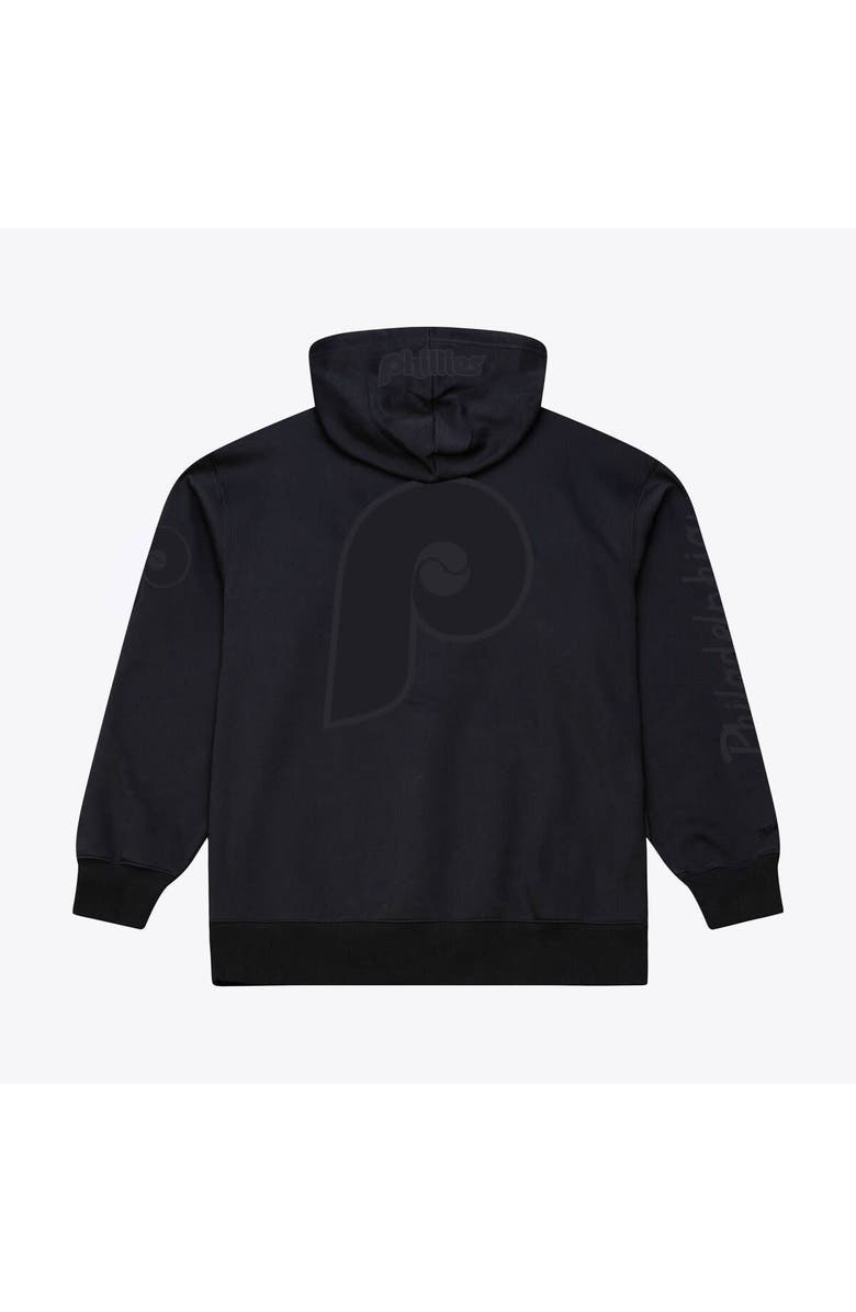 Mitchell 
Ness Men
s Mitchell 
Ness Black Philadelphia Phillies Phantom Fleece Hoodie, Alternate, color, Black