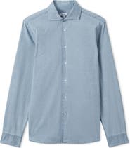 Reiss Draper Cotton Denim Button-Up Shirt
