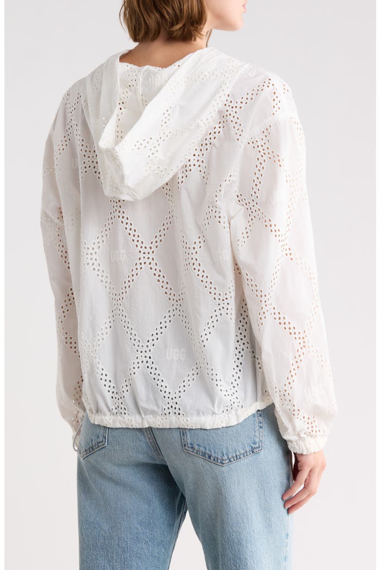 Jessamine Eyelet Hooded Pullover, Alternate, color, WHITE