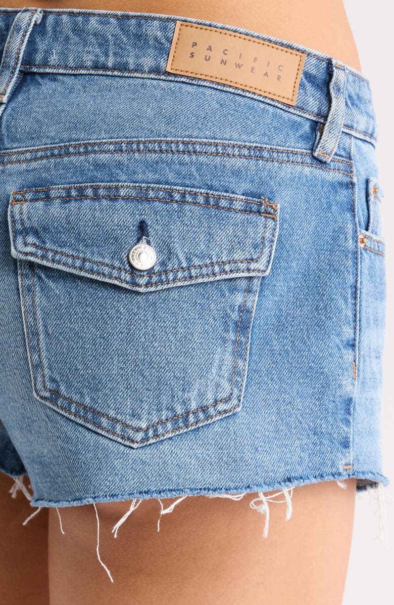 PacSun Gale Mirco Denim Shorts, Alternate, color, Med Wash