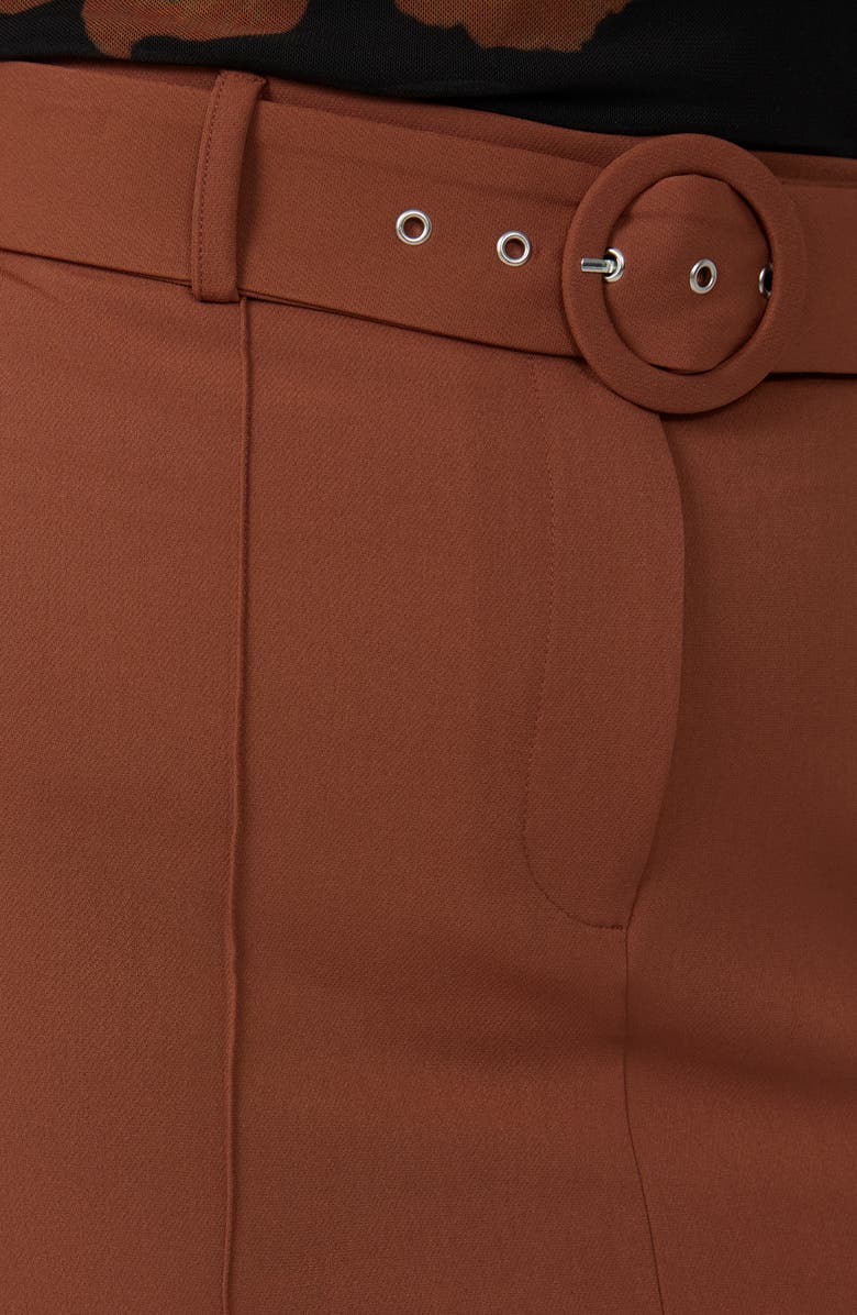 Estelle Sunburst Belted Pencil Skirt, Alternate, color, Tan