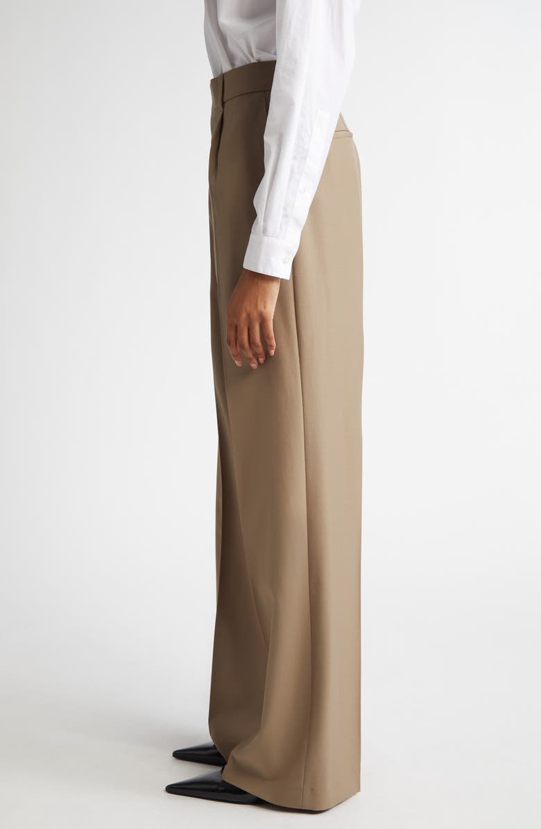 Róhe Relaxed Single Pleat Virgin Wool Pants, Alternate, color, 