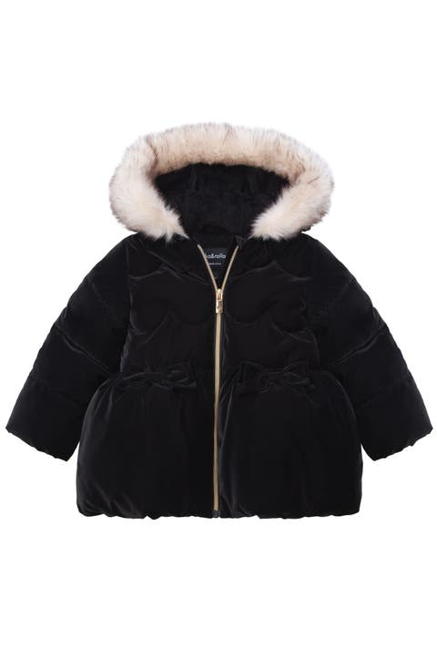 Kids' Luxe Bow Puffer Coat (Toddler)