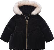 Rokka&Rolla Kids' Luxe Bow Puffer Coat