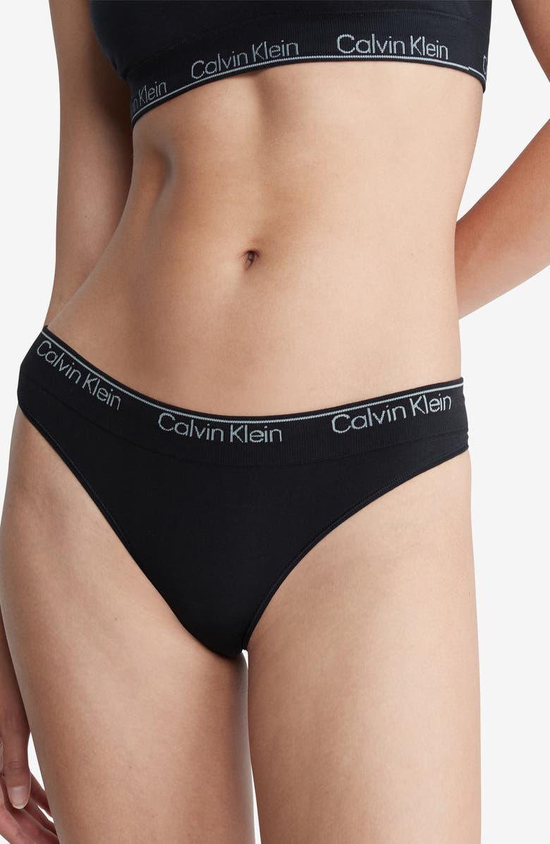Calvin Klein Naturals Modern Seamless Thong, Alternate, color,