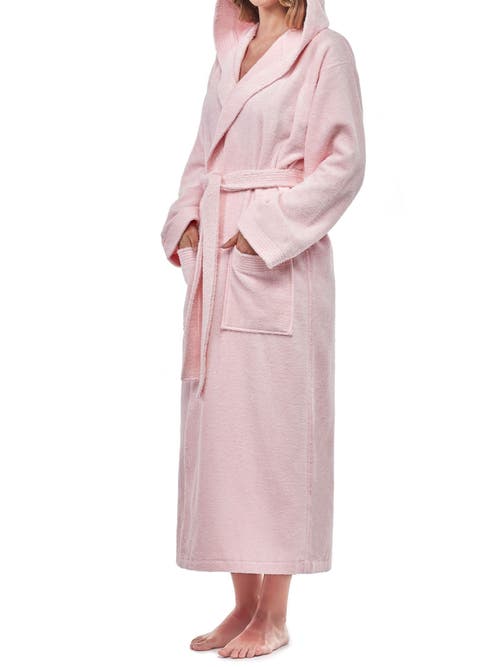 Arus Paradise Womens Hooded Cotton Bath Robe In Pink