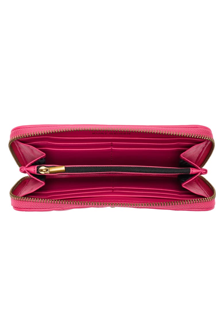 Kensington Zip Around Quilted Wallet, Alternate, color, PINK