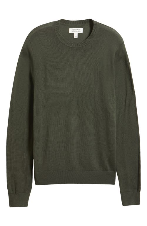 Nordstrom Merino Wool Crewneck Sweater In Green
