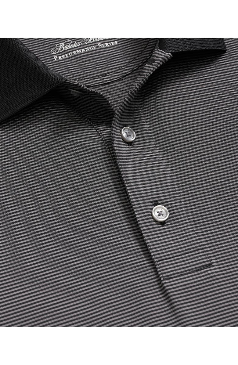 Brooks Brothers Performance Golf Polo, Alternate, color, Gray/ Black