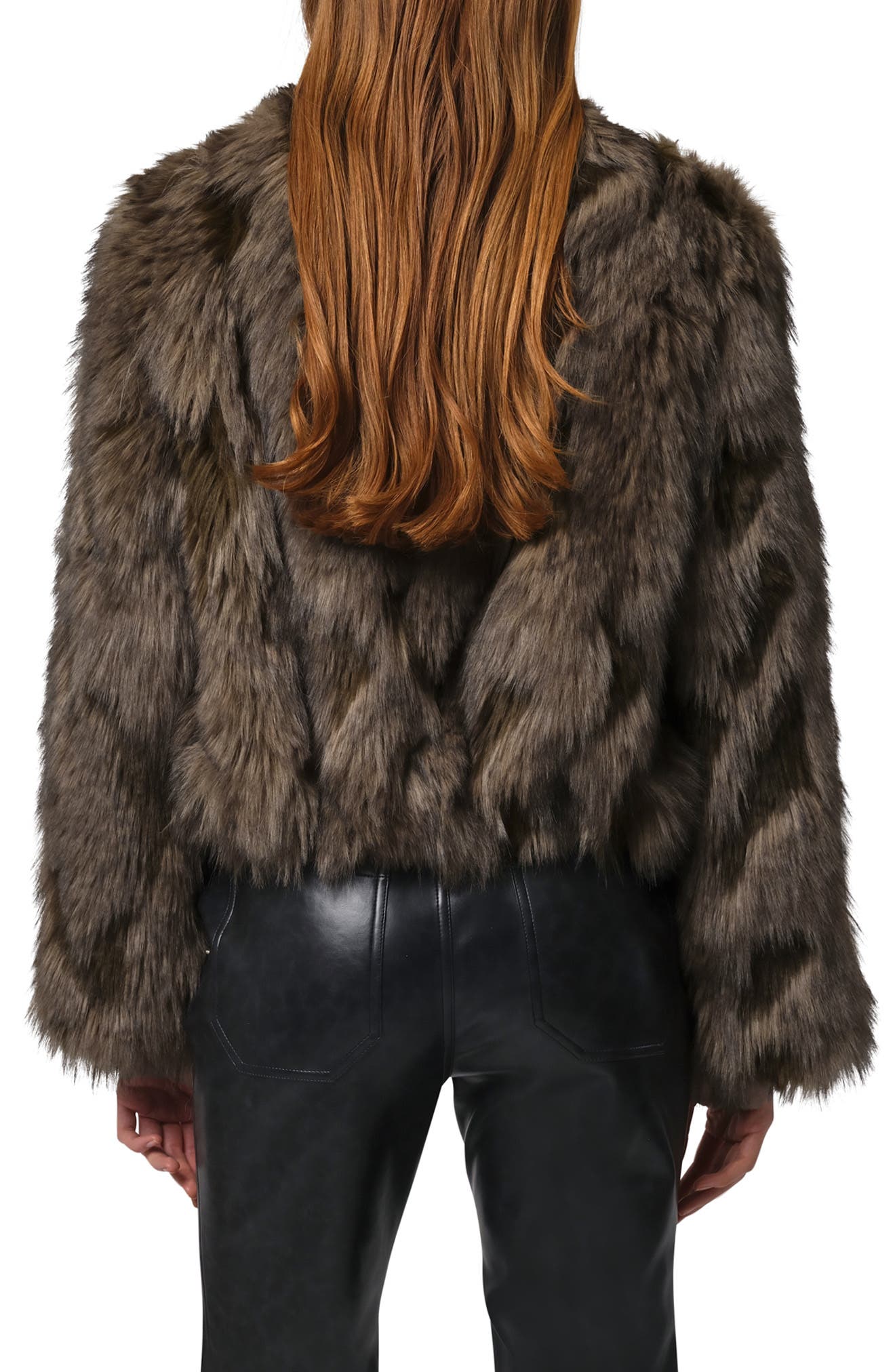 Lillet Faux Fur Patchwork Bomber Jacket - image 2