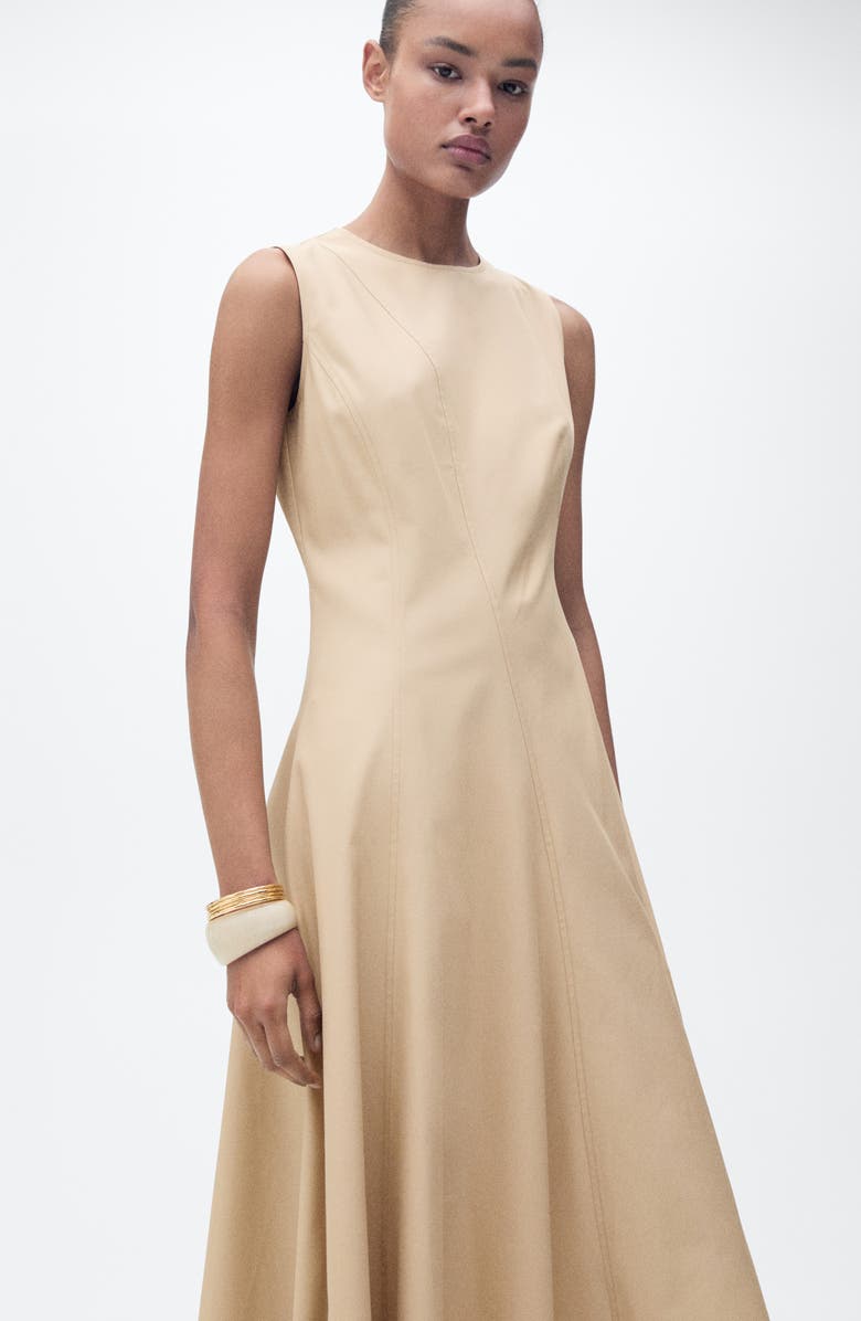 MANGO Asymmetric Midi Dress, Alternate, color, 