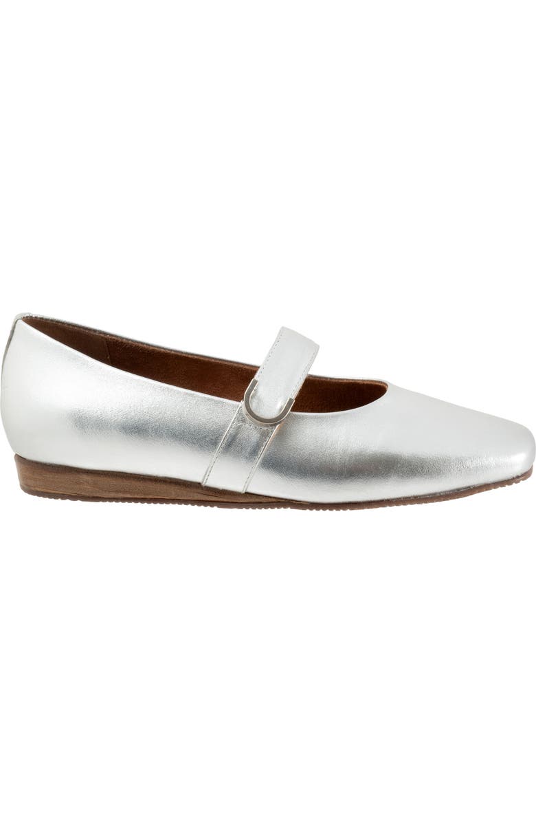SoftWalk<sup>®</sup> Valdivia Mary Jane Flat, Alternate, color, Silver