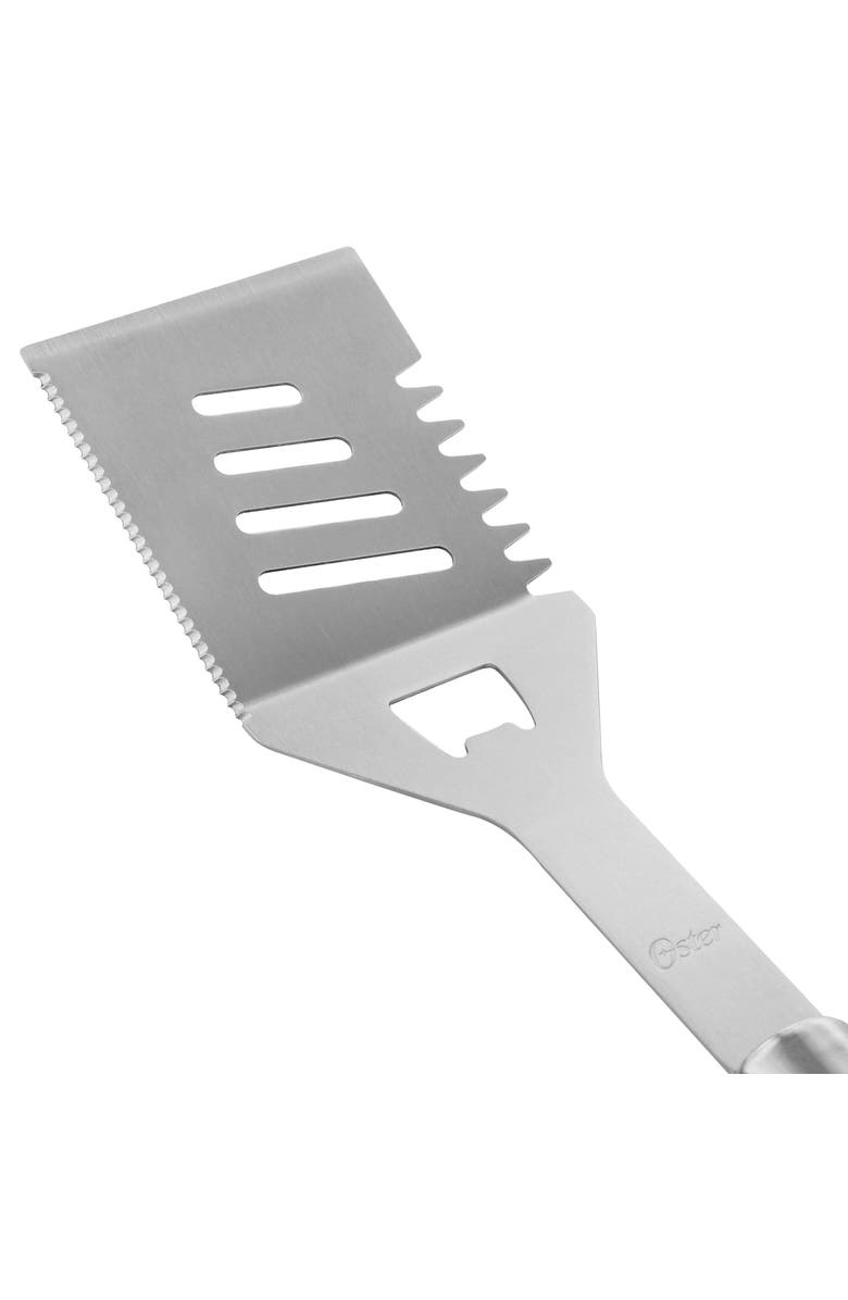 OSTER Baldwin 3 Piece Stainless Steel Barbecue Tool Set, Alternate, color, Silver