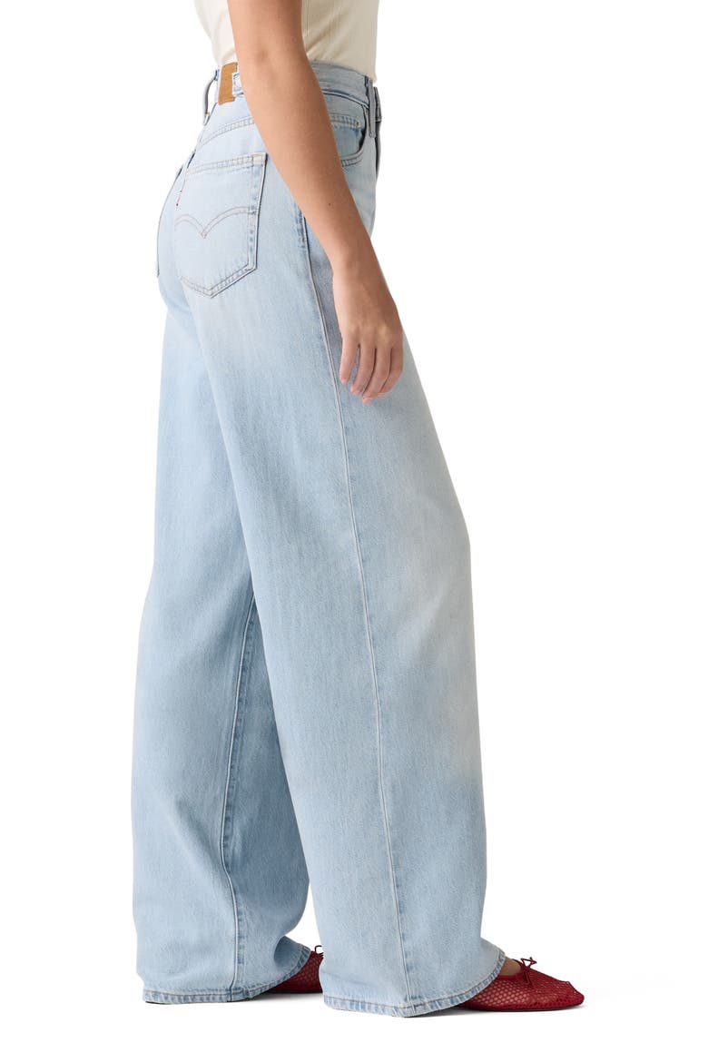 Cinch High Waist Baggy Wide Leg Jeans, Alternate, color, NIGHTLY ROUTINE