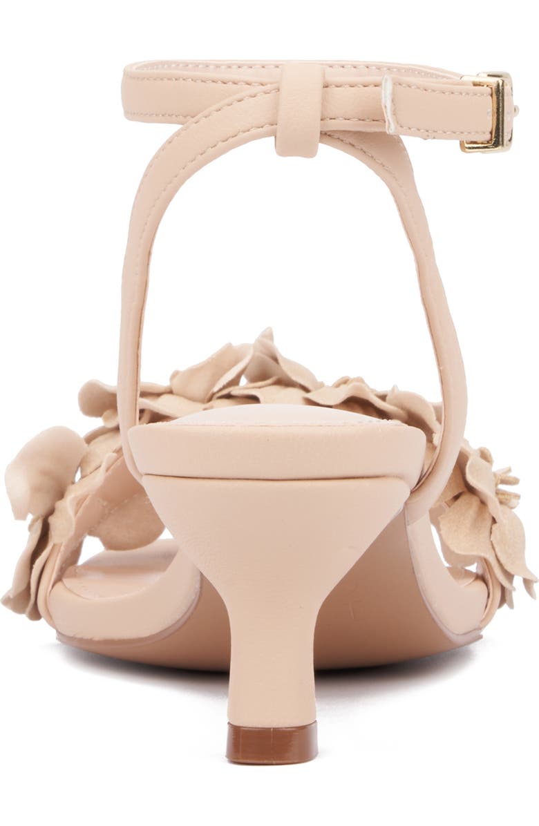 NEW YORK AND COMPANY Gwendolyn Flower Strap Sandal, Alternate, color, Beige