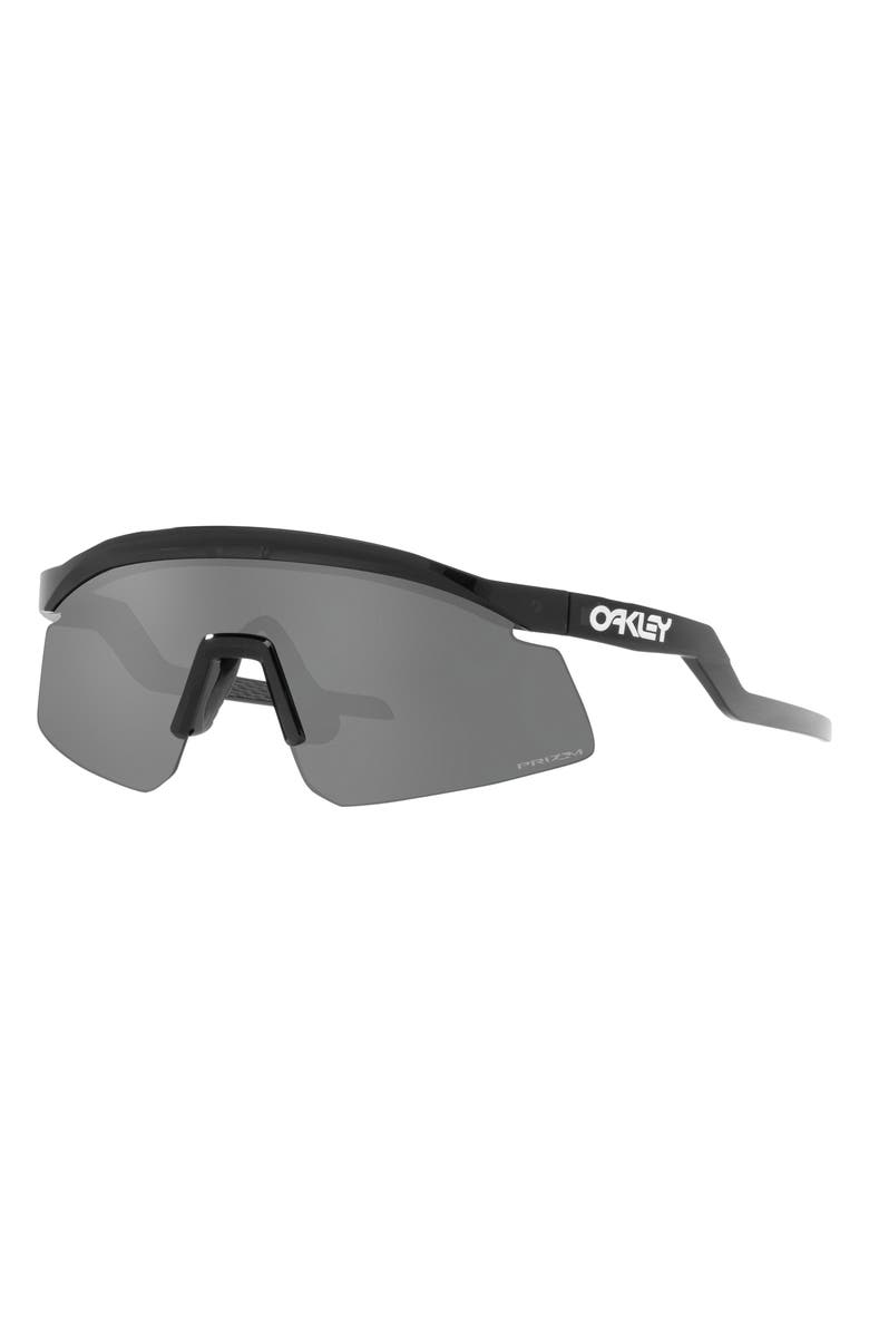Oakley Hydra 37mm Prizm<sup>™</sup> Semirimless Wrap Shield Sunglasses, Alternate, color, Black