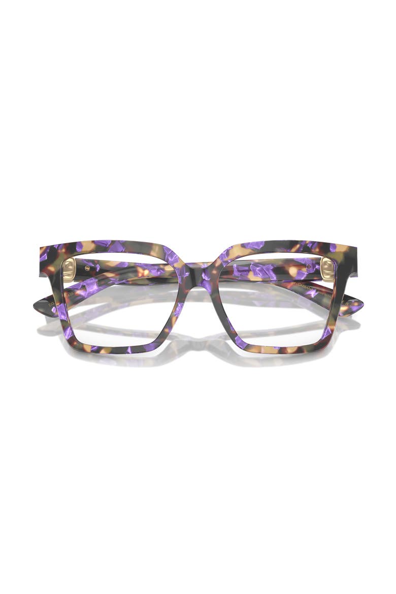 53mm Square Optical Glasses, Alternate, color, BLUE HAVANA
