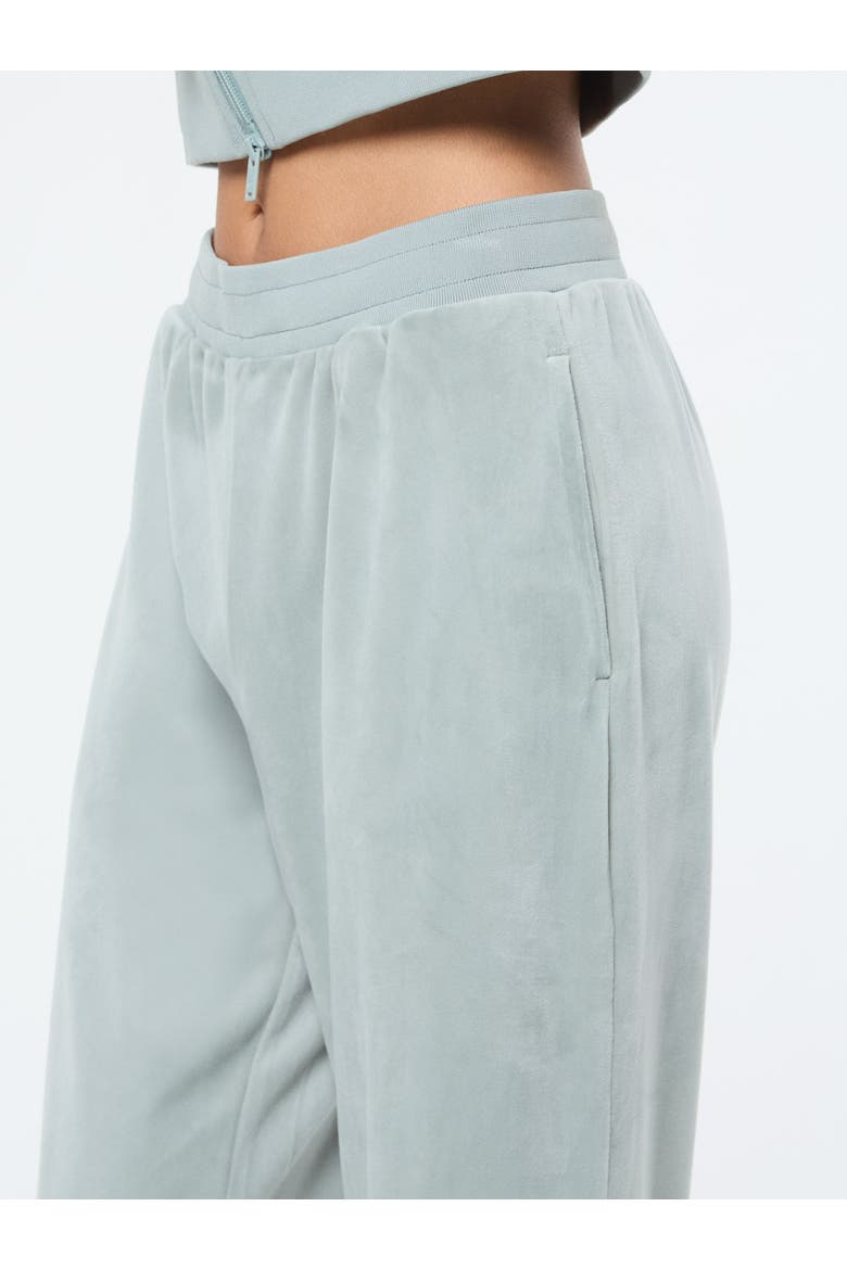 Lina Velour Track Pant, Alternate, color, GREEN GABLES