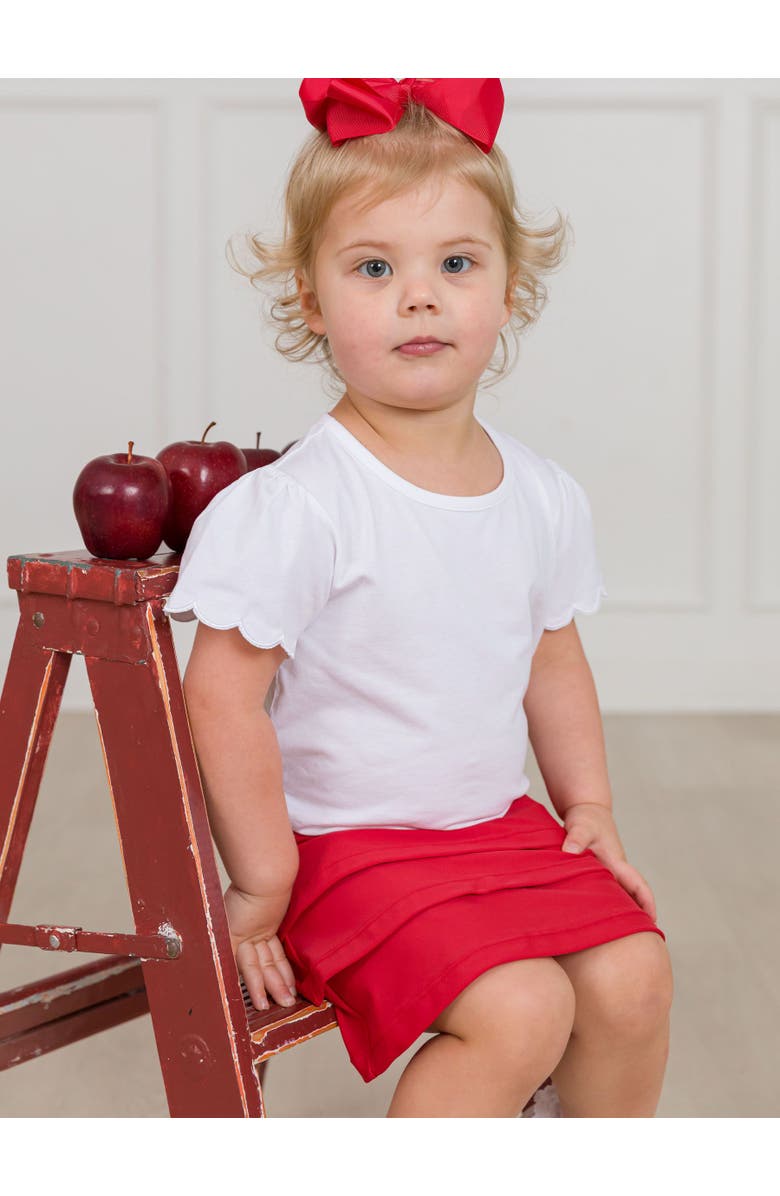 RuffleButts Toddler Girls UPF50+ Active Skort, Alternate, color, Red