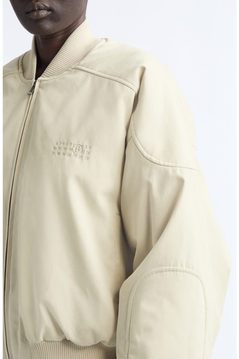 Cotton Twill Bomber Jacket, Alternate, color, ECRU