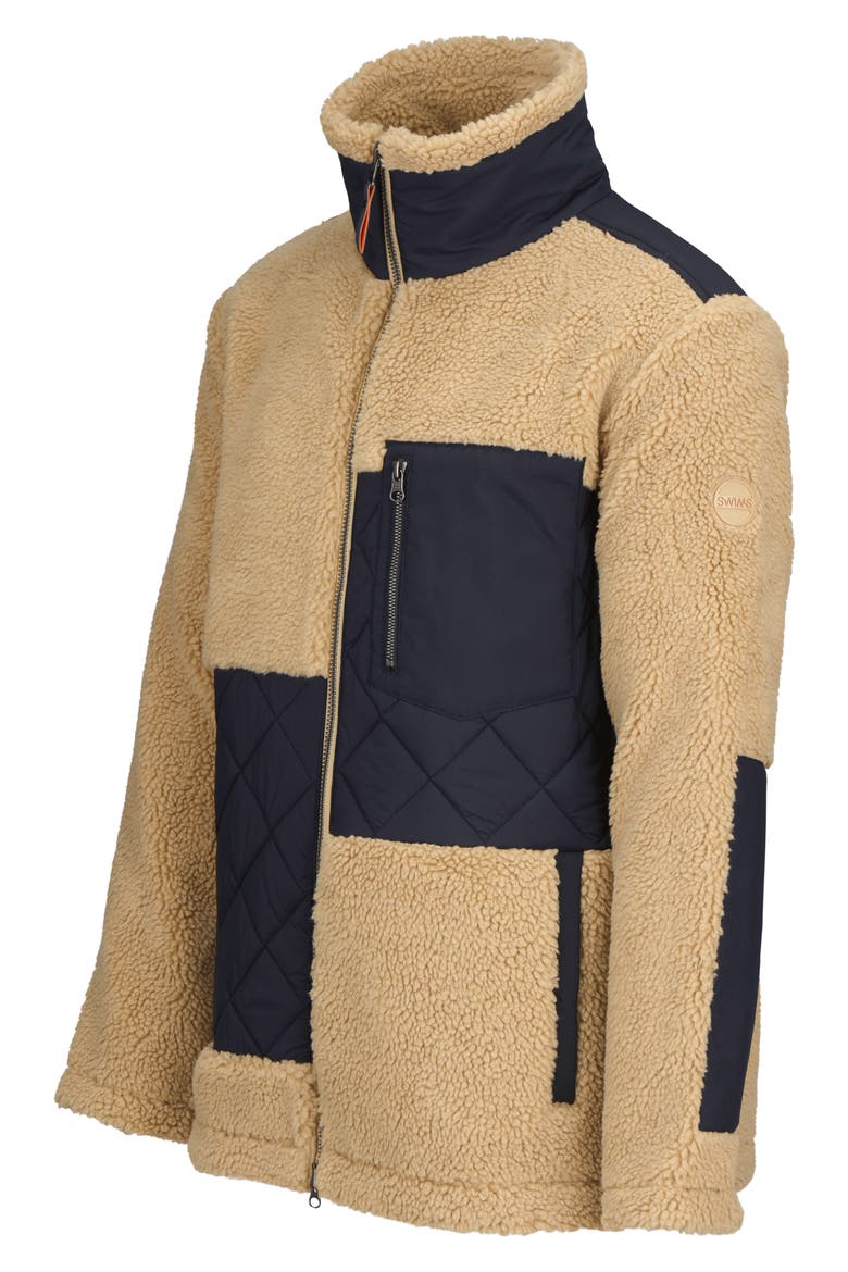 Osaka High Pile Fleece Jacket, Alternate, color, NATURAL