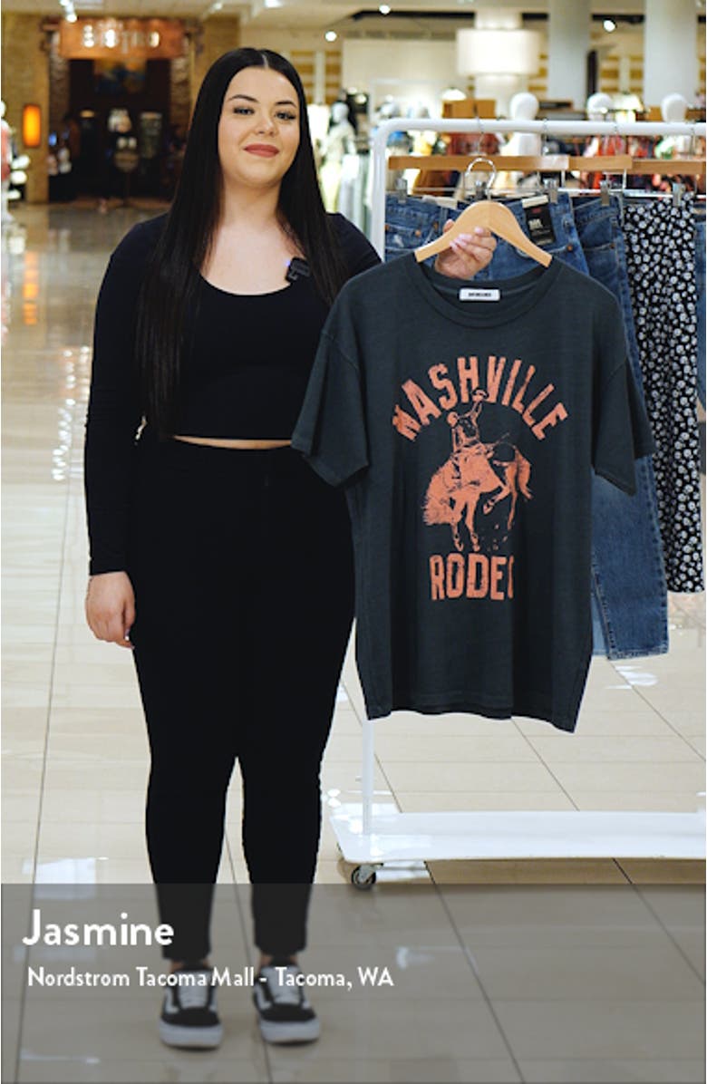 Nashville Rodeo Merch Cotton Graphic T-Shirt, sales video thumbnail