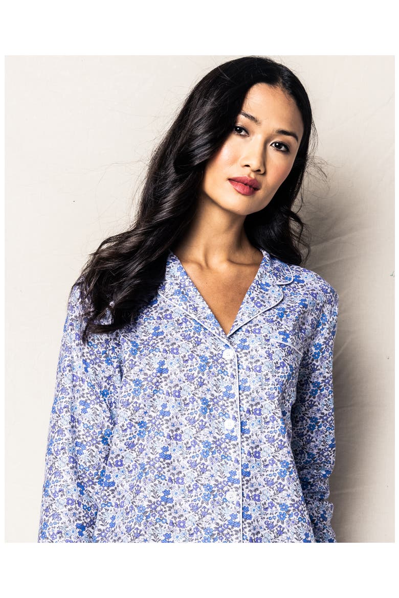 Fleur Dazur Floral Short Pajamas, Alternate, color, BLUE