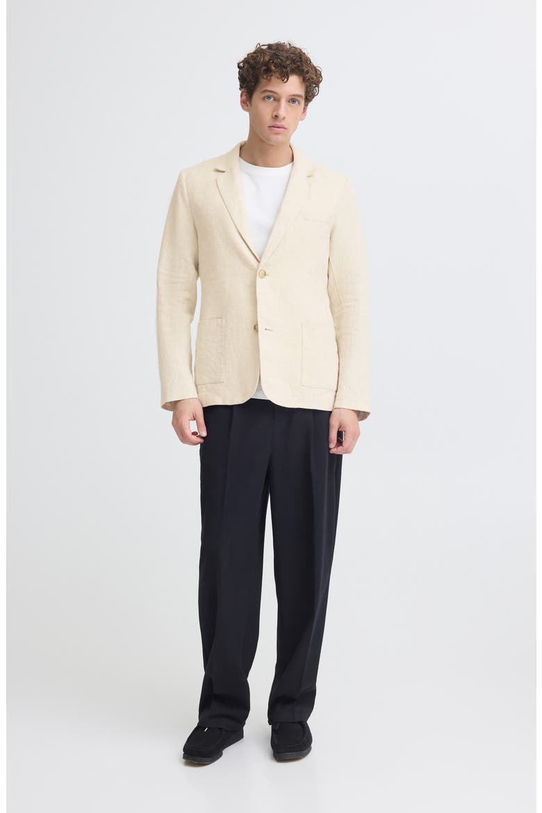 Tan Linen Blazer, Alternate, color, PLAZA TAUPE