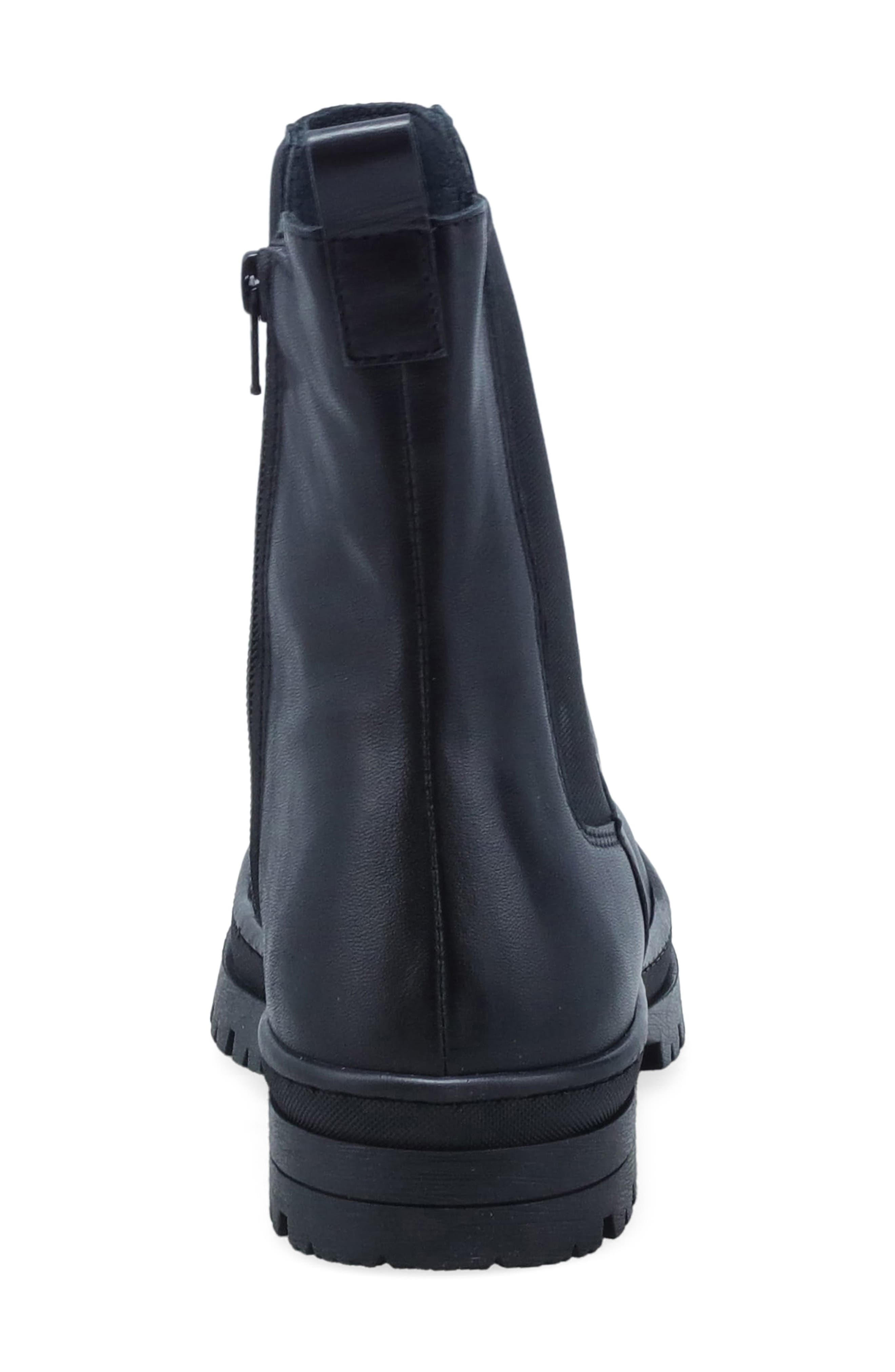 Ariana Leather Chelsea Boot, Alternate, color, BLACK