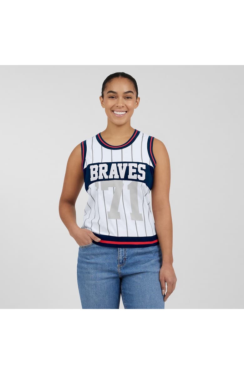 WEAR by Erin Andrews Women's WEAR by Erin Andrews  White Atlanta Braves Sporty Tank Top, Alternate, color, 