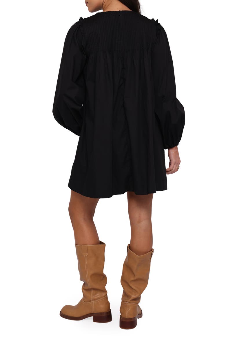 Wyatt Long Sleeve Minidress, Alternate, color, BLACK
