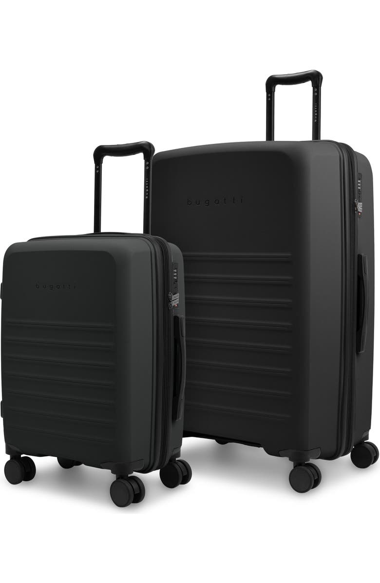bugatti - Seoul 2 Piece Hardside Luggage Set with Expansion - Black, Main, color, Black