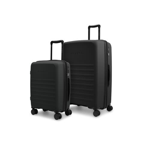 - Seoul 2 Piece Hardside Luggage Set with Expansion - Black