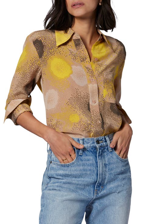 Quinne Silk Button-Up Shirt