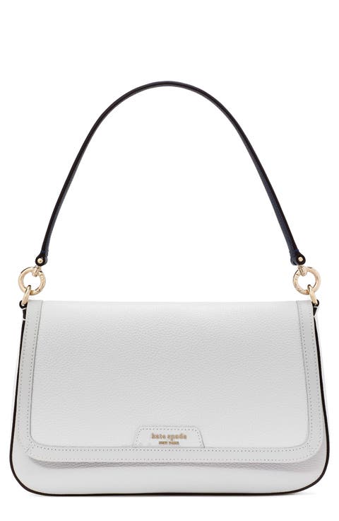 hudson colorblock pebbled leather satchel
