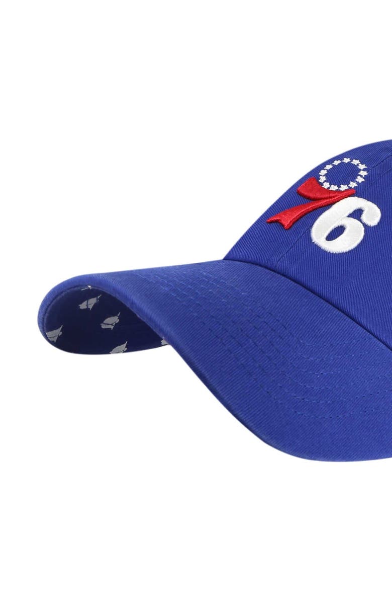 '47 Women's '47  Royal Philadelphia 76ers Confetti Undervisor Clean Up Adjustable Hat, Alternate, color, Royal