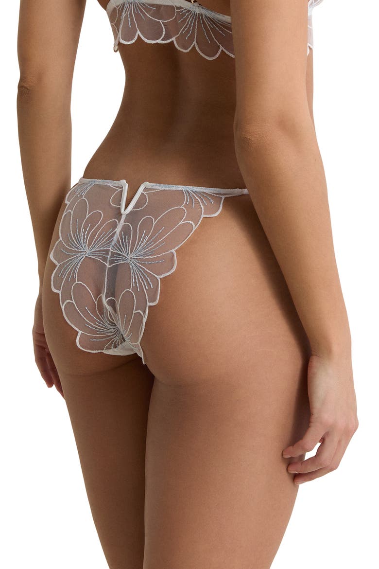 Camelia Embroidered Bikini, Alternate, color, WHITE